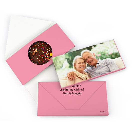Personalized Anniversary Photo Gourmet Infused Belgian Chocolate Bars (3.5oz)