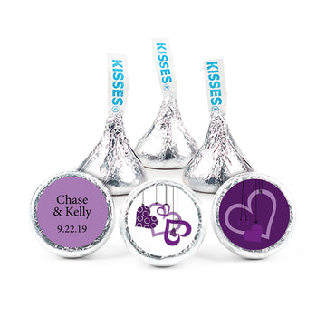 Wedding 3/4" Stickers -Hanging Hearts (108 Stickers)
