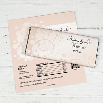 Personalized Wedding Reception Favors Chocolate Bar Wrappers