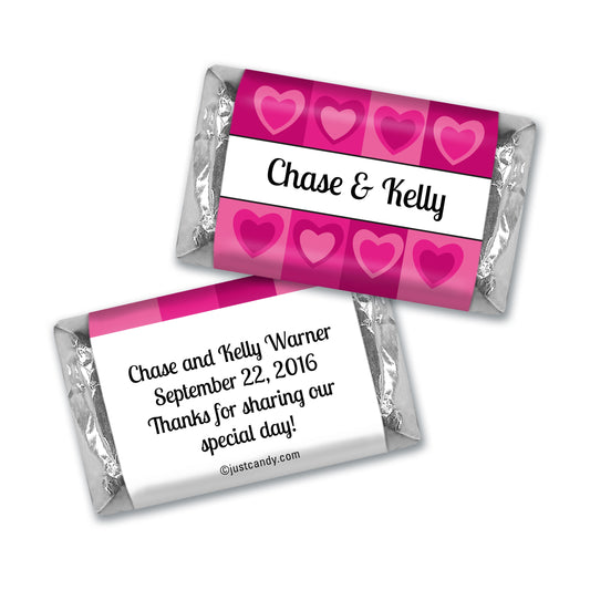 Personalized Wedding Dazzling Heart Favors Hershey's Miniatures
