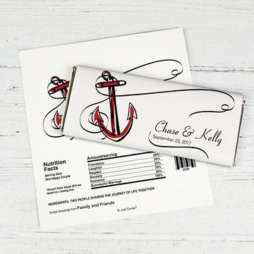 Personalized Wedding Reception Favors Chocolate Bar Wrappers