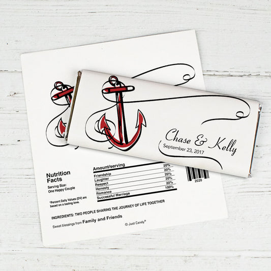 Personalized Wedding Reception Favors Chocolate Bar Wrappers