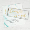 Personalized Wedding Love is Sweet Marble Chocolate Bar Wrappers