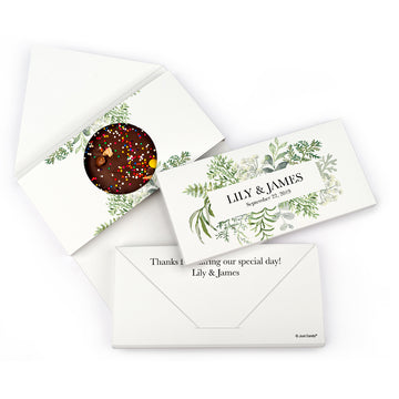 Personalized Wedding Botanical Love Gourmet Infused Belgian Chocolate Bars (3.5oz)