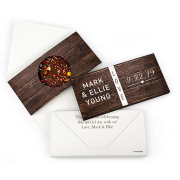Personalized Wedding Rustic Love Gourmet Infused Belgian Chocolate Bars (3.5oz)