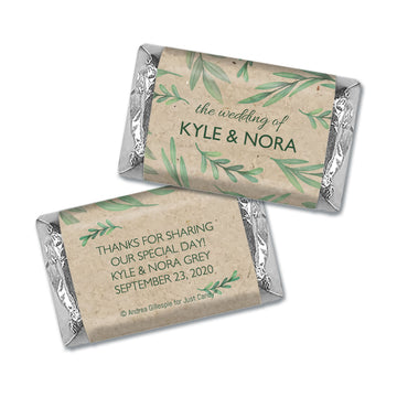 Personalized Wedding Hershey's Miniatures Wrappers One With Nature