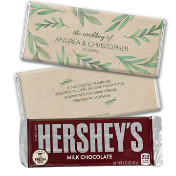 Personalized Wedding Favor One With Nature Hershey's Hershey's Milk Chocolate Bar & Wrapper