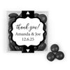 Personalized Wedding Hearts JUST CANDY® favor cube with Just Candy Milk Chocolate Minis