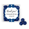 Personalized Wedding Hearts JUST CANDY® favor cube with Just Candy Milk Chocolate Minis