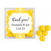 Personalized Wedding Hearts JUST CANDY® favor cube with Just Candy Milk Chocolate Minis