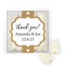Personalized Wedding Hearts JUST CANDY® favor cube with Gummy Bears