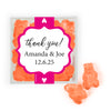 Personalized Wedding Hearts JUST CANDY® favor cube with Gummy Bears