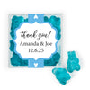 Personalized Wedding Hearts JUST CANDY® favor cube with Gummy Bears