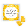 Personalized Wedding Hearts JUST CANDY® favor cube with Gummy Bears