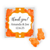 Personalized Wedding Hearts JUST CANDY® favor cube with Gummy Bears
