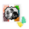 Personalized Wedding Photo Love JUST CANDY® favor cube with Gummy Bears