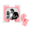 Personalized Wedding Photo Love JUST CANDY® favor cube with Sugar Sanded Gummy Bears