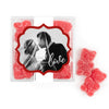 Personalized Wedding Photo Love JUST CANDY® favor cube with Sugar Sanded Gummy Bears