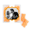 Personalized Wedding Photo Love JUST CANDY® favor cube with Sugar Sanded Gummy Bears