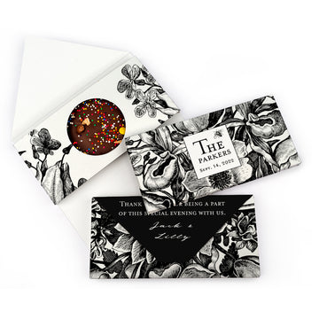 Personalized Wedding Ornamental Botanicals Gourmet Infused Belgian Chocolate Bars (3.5oz)