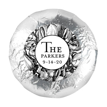 Personalized Wedding Ornamental Botanicals 1.25" Stickers (48 Stickers)