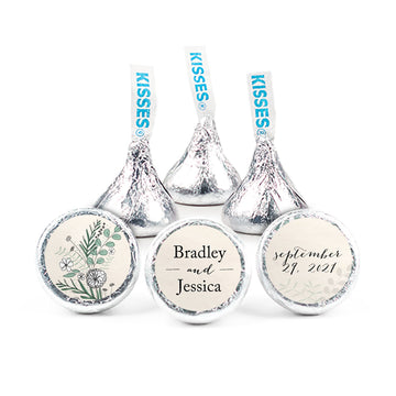 Personalized Wedding Romantic Flora 3/4" Stickers (108 Stickers)
