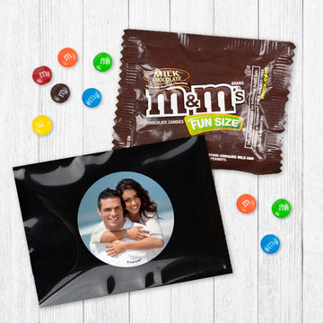 Personalized Wedding Photo Candy Favor Bag - M&Ms or Skittles