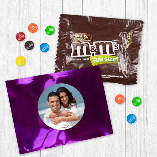 Personalized Wedding Photo Milk Chocolate M&Ms Favor Bag