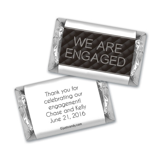 Engagement Party Personalized Hershey's Miniatures Chanel Inspired Quilted Engaged!