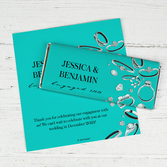 Personalized Diamond Bling Chocolate Bar Wrappers