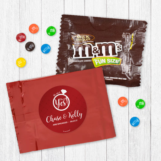 Personalized Engagement She Said Yes! Milk Chocolate M&Ms