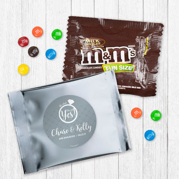 Personalized Engagement She Said Yes! Candy Favor Bag - M&Ms or Skittles