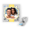 Personalized Wedding Engagement Photo JUST CANDY® favor cube with Hershey's Kisses