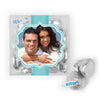 Personalized Wedding Engagement Photo JUST CANDY® favor cube with Hershey's Kisses
