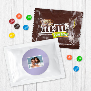 Personalized Engagement Photo Candy Favor Bag - M&Ms or Skittles