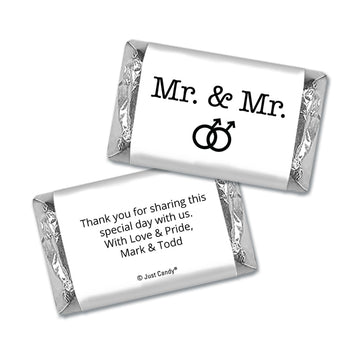 Personalized Gay Wedding Mr. & Mr. Mini Wrappers Only