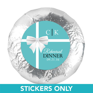 Personalized Rehearsal Dinner Favors 1.25" Stickers (48 Stickers)