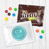 Personalized Wedding Rehearsal Dinner Side by Side Milk Chocolate M&Ms Favor Bag