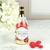 Personalized Rehearsal Dinner White Roses Champagne Bottle with Just Candy Chocolate Minis