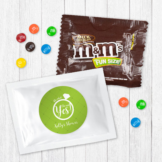 Personalized Bridal Shower She Said Yes Milk Chocolate M&Ms