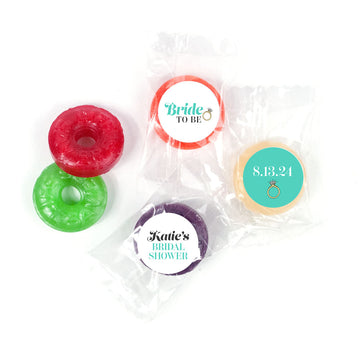 Personalized Bride to Be Stickers - Custom LifeSavers 5 Flavor Hard Candy