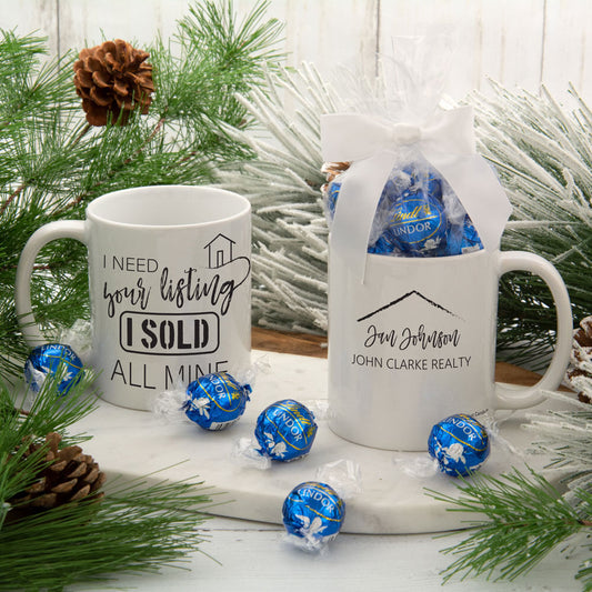 Personalized Realtor 11oz Mug with Lindt Truffles