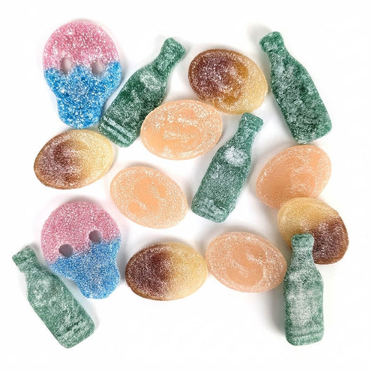Swedish Candy Mix 12oz Bag - S-Marke Fizzy Cola, Skulls & Watermelon Gummies