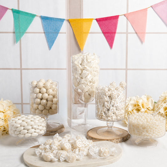 White Non Heat Sensitive Candy Buffet