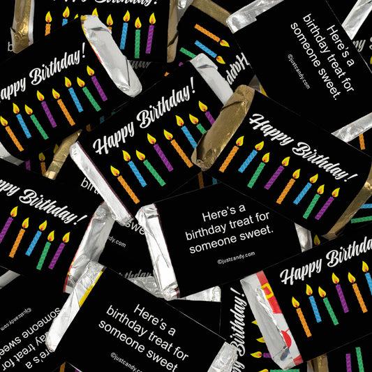 Happy Birthday Candles Wrapped Hershey's Miniatures