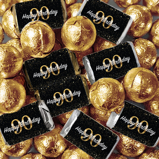 90th Birthday Candy Milestone Elegant Birthday Candy Bash Hershey's Miniatures and Chocolate Mix