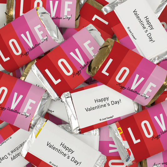 Valentine's Day Wrapped Hershey's Miniatures - Love Blocks