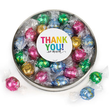 Thank You Lindt Truffle Gift Tin - Colorful Thank You!