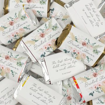 Bridal Shower Chocolate Wrapped Hershey's Miniatures Spring Roses