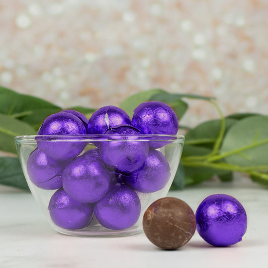 Mardi Gras Milk Chocolate Foil Wrapped Balls - All Colors